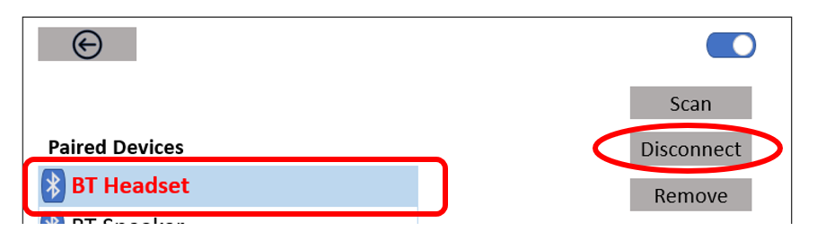 Disconnecting a Paired Device